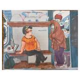 Russian Comic Illustration on Cardstock