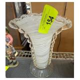 Venetian glass Murano Vase with Ribbon Design