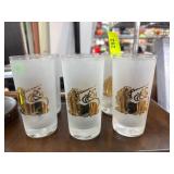 6-Piece Culver 22K Gold Unicorn Glasses