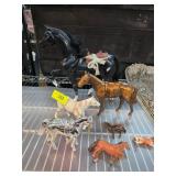 Painted Horse Figurines in Various Sizes