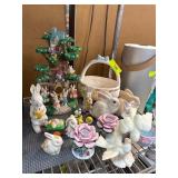 Vtg Wilton Cake Topper and Bunny Decor Lot