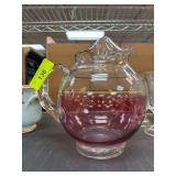 Blendo Cranberry Glass Pitcher ï¿½Macbeth-Evans Cran