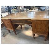 Wooden Desk With Storage Cabinets and Drawer