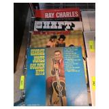 Vinyl Record Collection Featuring George Jones