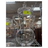 Williamsburg Global Views Glass Covered Vase