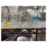 Rectangular Cut Glass Dish with Intricate Pattern