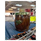 Wood and Metal Tea Caddy with Lid