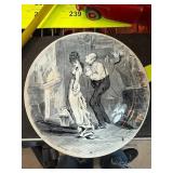 Creil et Montereau Plate with Folies du Coeur Desi