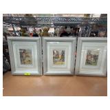 Three Framed Alice in Wonderland Prints