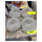 Four Pressed Glass Lidded Dishes