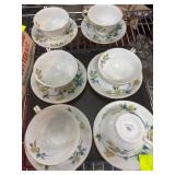 Rose China Japan Yellow Floral Tea Set