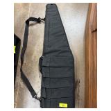 Gun Case with Ammo Pockets, Black Fabric