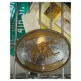 Western-Style Belt Buckle With Rodeo Motif