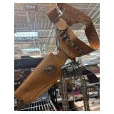 Toy Revolver with Leather Holster and Belt
