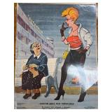 Soviet-Era Satirical Illustrated Poster