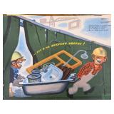 Russian Illustrated Poster with Workers