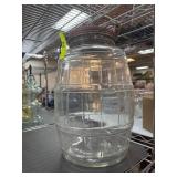 Large Glass Jar with Metal Lid and Clamp