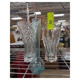Three Decorative Glass Vases