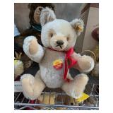 Steiff Teddy Bear with Red Bow and Tags