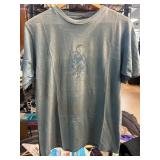 Blue Graphic T-Shirt With Embroidered Design