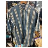 Striped 100% Cotton Short-Sleeve Shirt, M