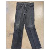 Black Denim Jeans with Back Patch Detail