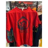 Red Graphic T-Shirt with Howdy Folks Design