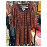 Sweet Storm Sheer Orange and Black Dress