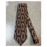 Zenga Geometric Pattern Silk Necktie