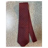 David Taylor Burgundy Polka Dot Tie