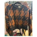 Faherty Knit Sweater with Houndstooth Pattern