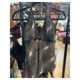 Papaya Halter-Style Sheer Lingerie Top