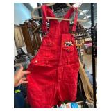 Mickey Unlimited Red Cotton Overalls
