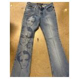 Stephen Hardy Squeeze Jeans With Face Print