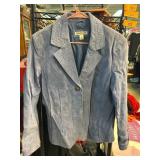 Coldwater Creek Blue Faux Suede Blazer