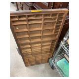 Wooden Printers Type Tray with Compartments