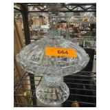 Shannon Godinger Arbela Crystal Glass Candy Dish.