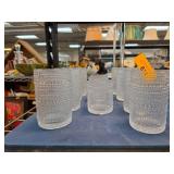 Clear Textured Glass Drinkware