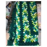 Crocheted Green and White Afghan Blanket
