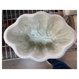 White Ceramic Mold with Floral Motif Design