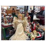 Holiday Decor Lot with Santas and Night Light