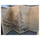 Four-Panel Painted Folding Screen