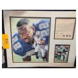 Framed Emmitt Smith Memorabilia Display
