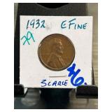 1932 Lincoln Wheat Cent Coin