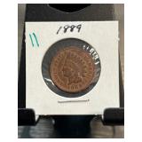 1889 Indian Head One-Cent Coin
