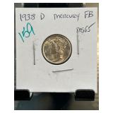 1938-D Mercury Dime MS65 FB
