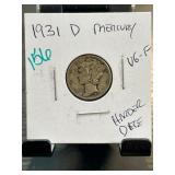 1931-D Mercury Dime in Holder