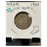 1923 USSR 20 Kopeks Silver Coin
