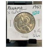 1967 Panama 1/2 Balboa Silver Coin
