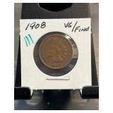1908 Indian Head Cent in VG/Fine Condition